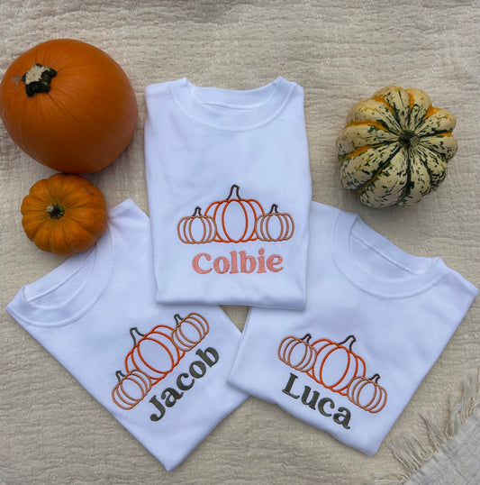 Personalised Pumkin Trio T-shirt