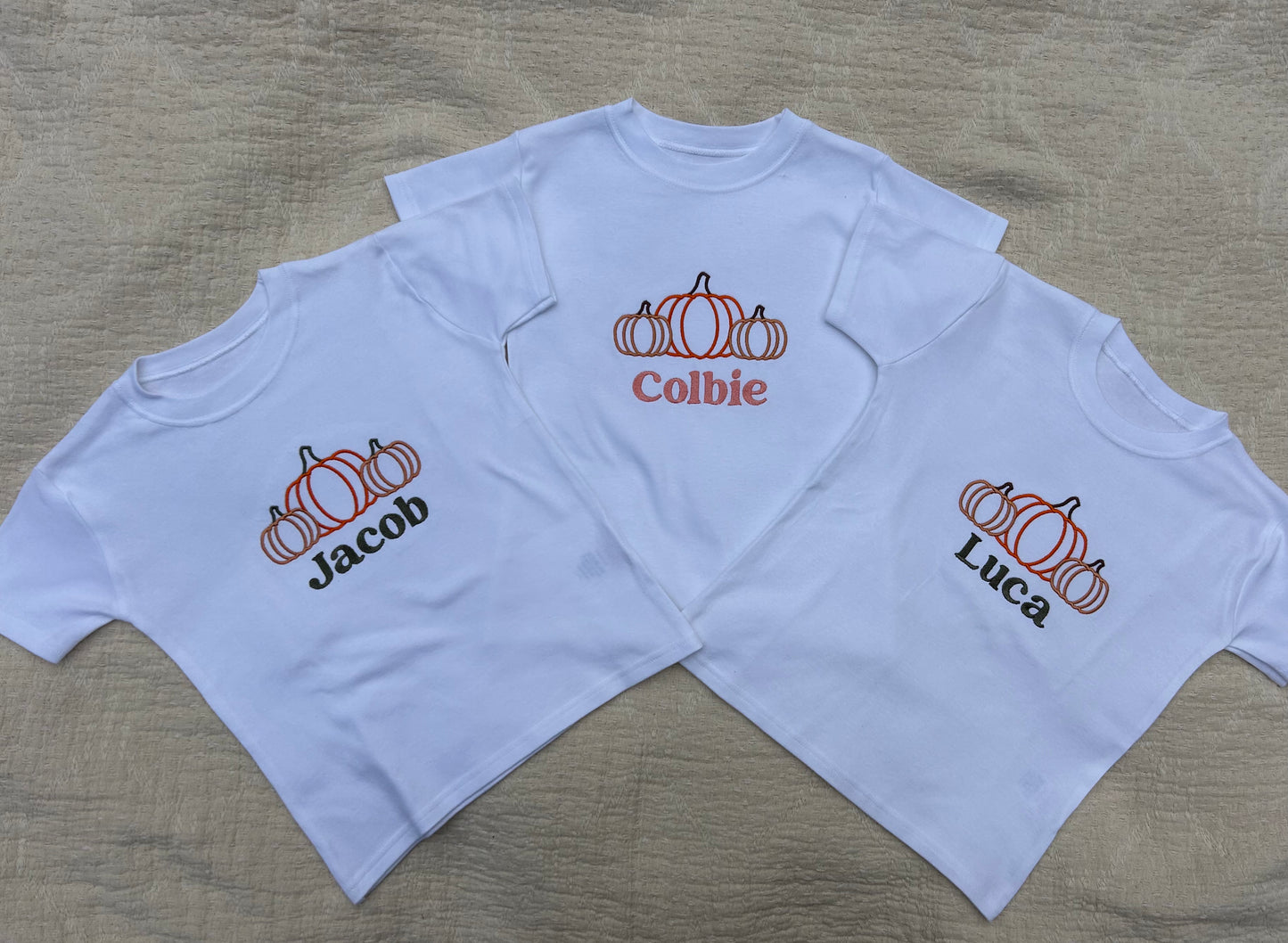 Personalised Pumkin Trio T-shirt
