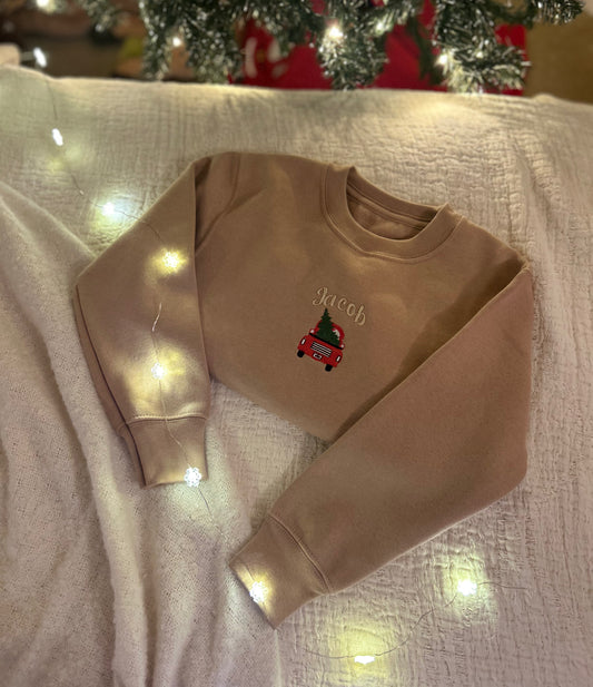 Personalised Red Car and Tree