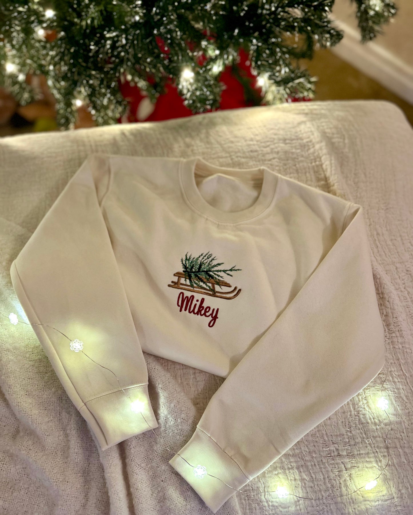 Vintage Sled and Tree