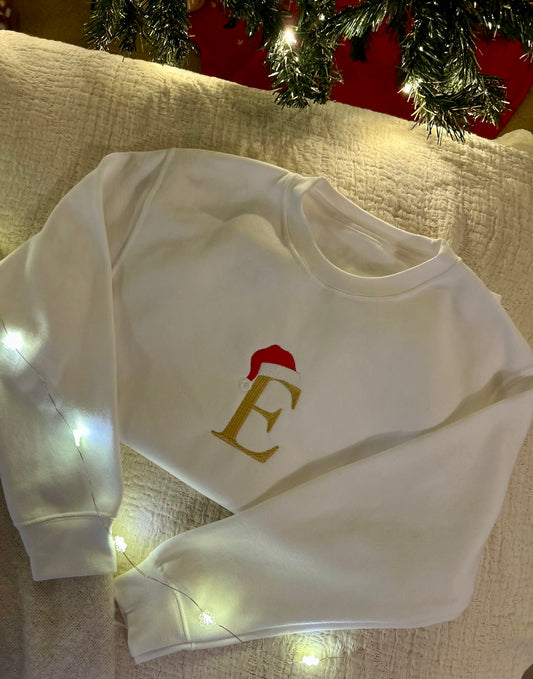 Santa Hat Initial – Monogram