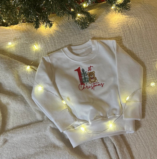 Baby’s First Christmas – Teddy andTree Sweatshirt