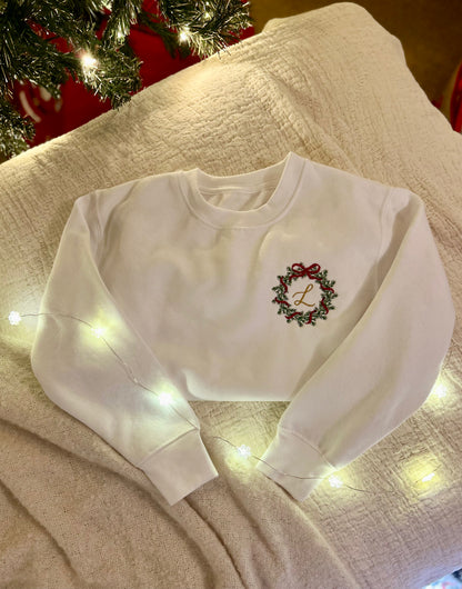 Wreath Monogram – Initial Jumper