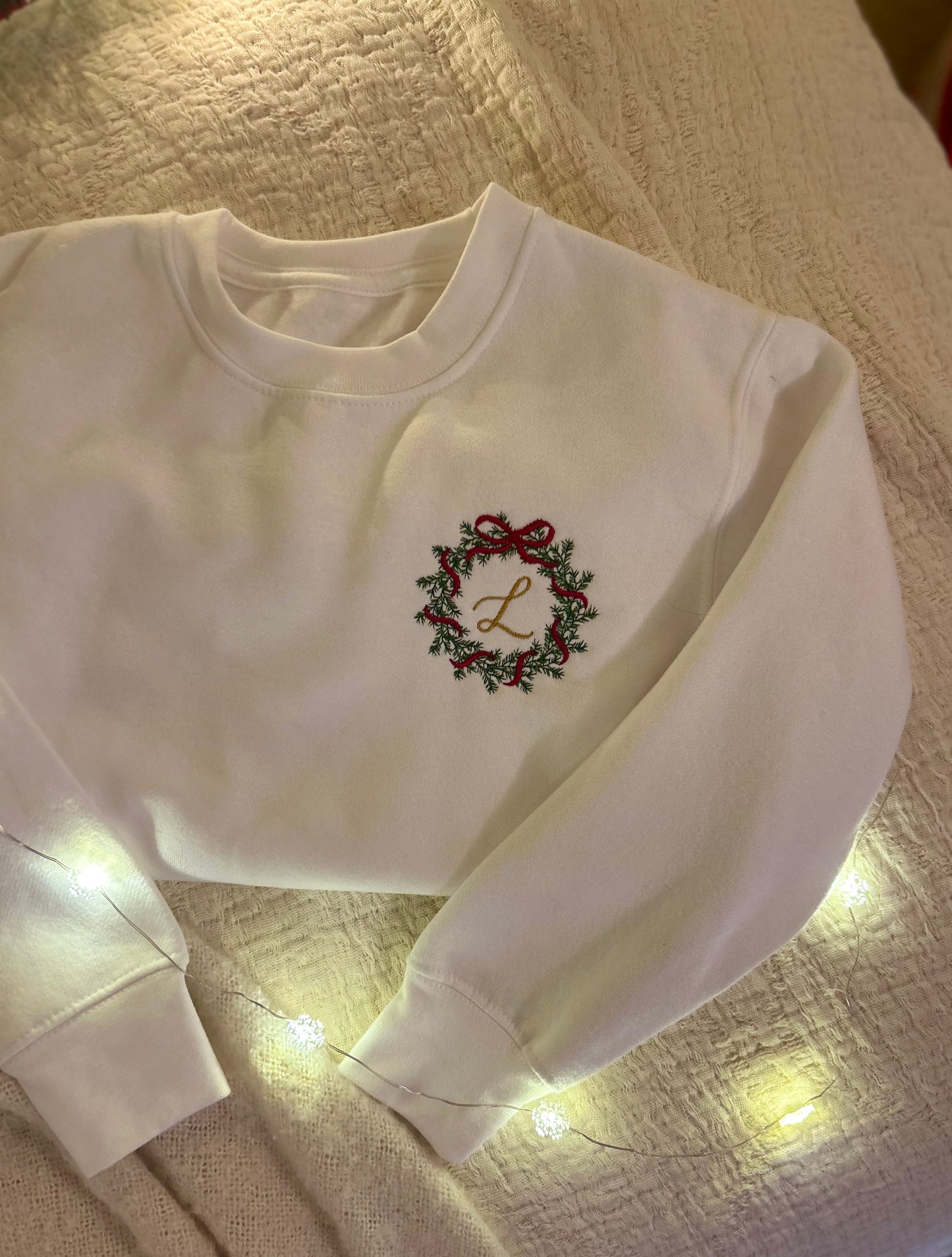 Wreath Monogram – Initial Jumper