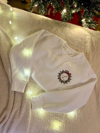 Wreath Monogram – Initial Jumper