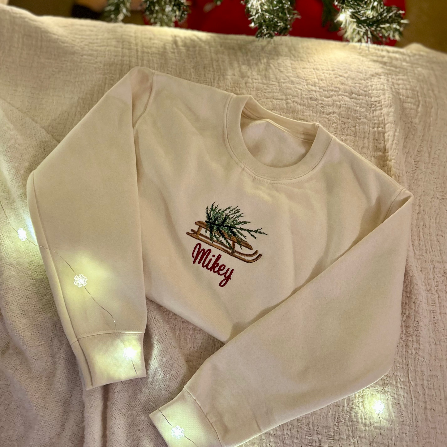 Vintage Sled and Tree