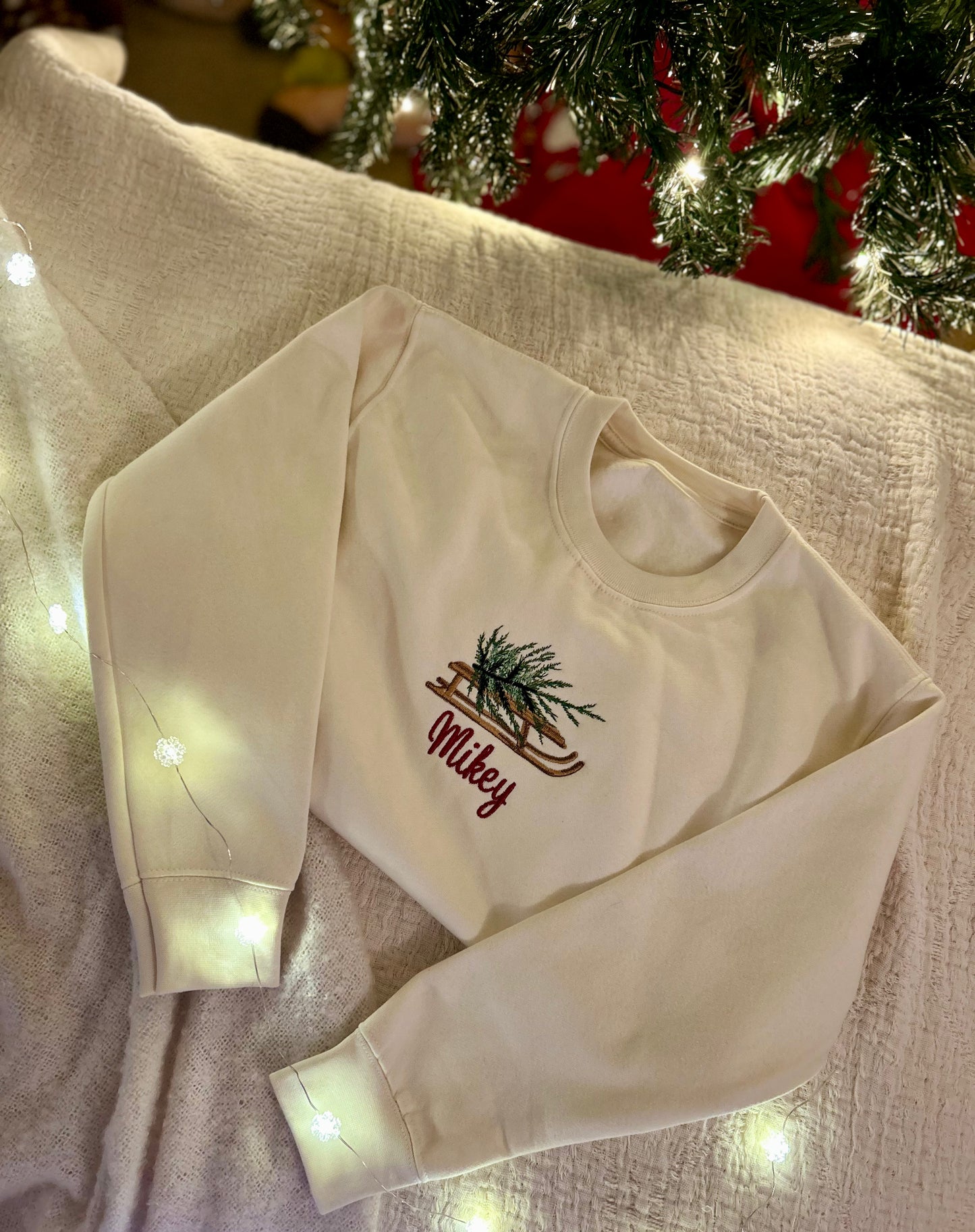 Vintage Sled and Tree