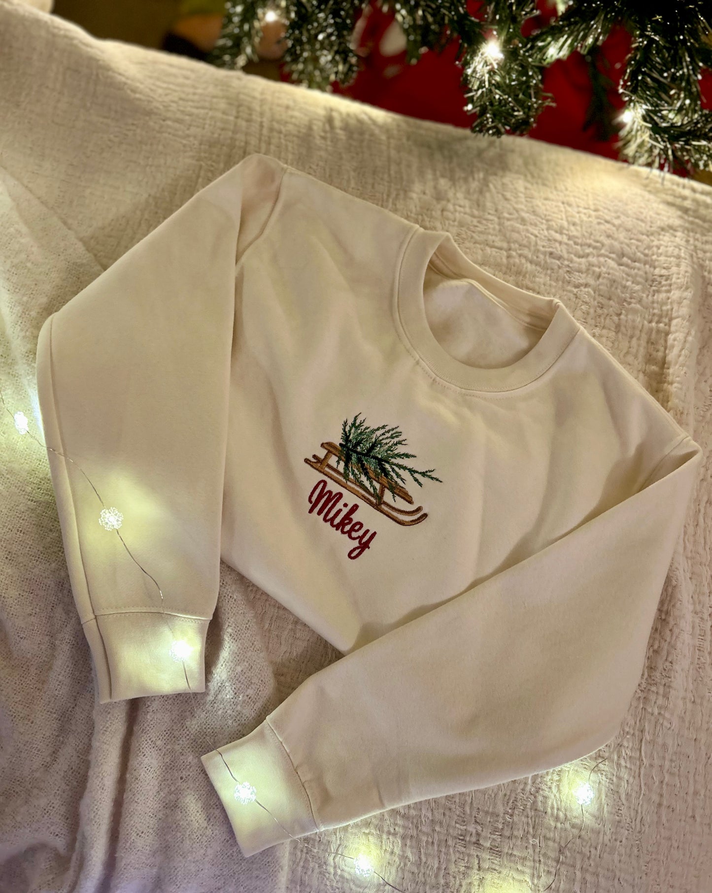 Vintage Sled and Tree