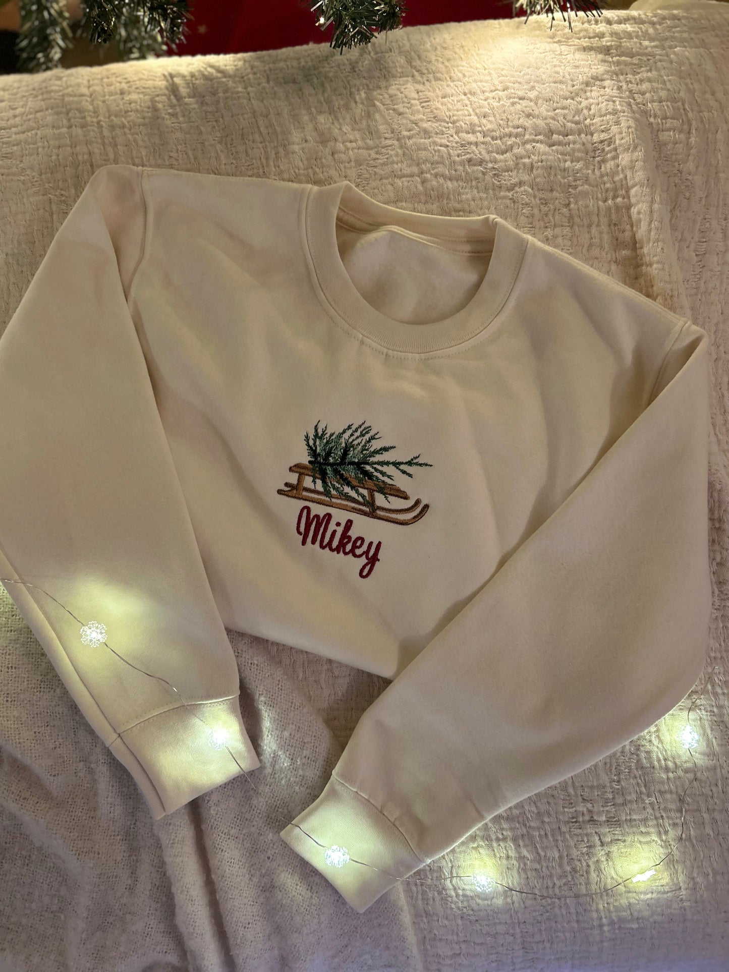 Vintage Sled and Tree