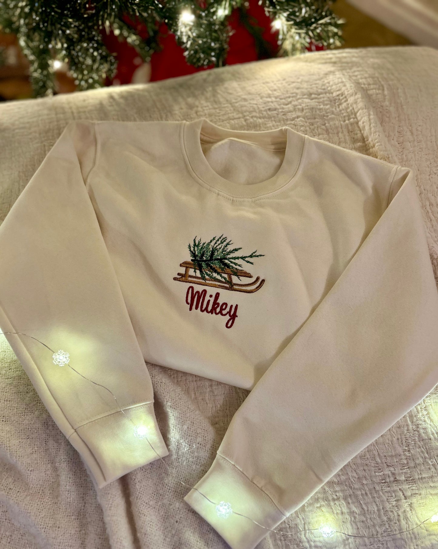 Vintage Sled and Tree