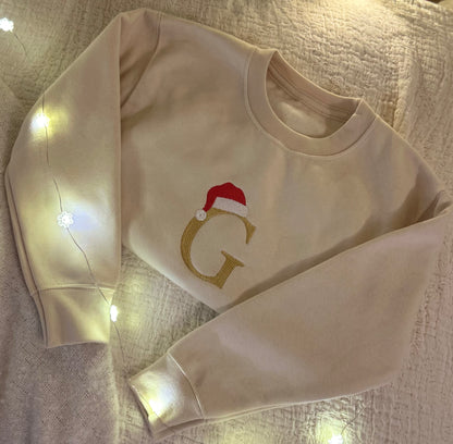 Santa Hat Initial – Monogram